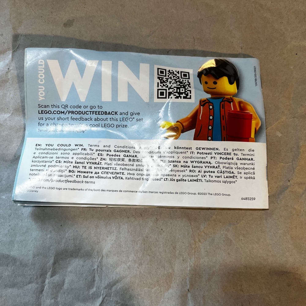 LEGO 43223 Disney Wish Asha in the City of Rosas Instruction Manual Only - Picture 2 of 2